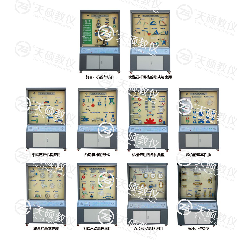 TSSMB-1型 機械基礎陳列櫃（10個（gè）分櫃，帶智能語（yǔ）音講（jiǎng）解）