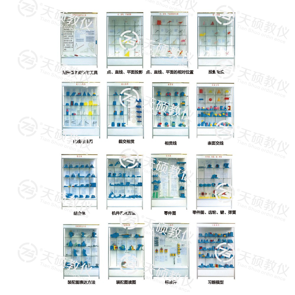 TSSZT-1型 機械製（zhì）圖陳列櫃（16個分櫃）